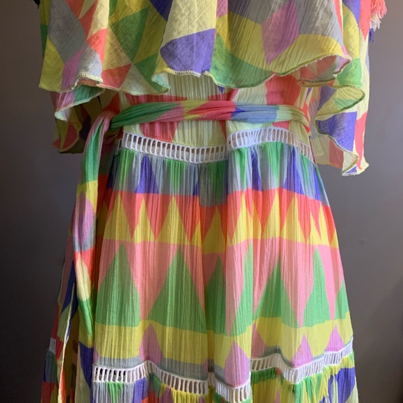 Place Nationale X Revolve Le Camus Mosaic Tiered Sun Dress. Size M. EUC - Picture 6 of 15